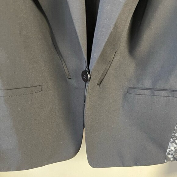 Diane von Furstenberg Black Olena Combo one button Blazer size 6 - Picture 9 of 14
